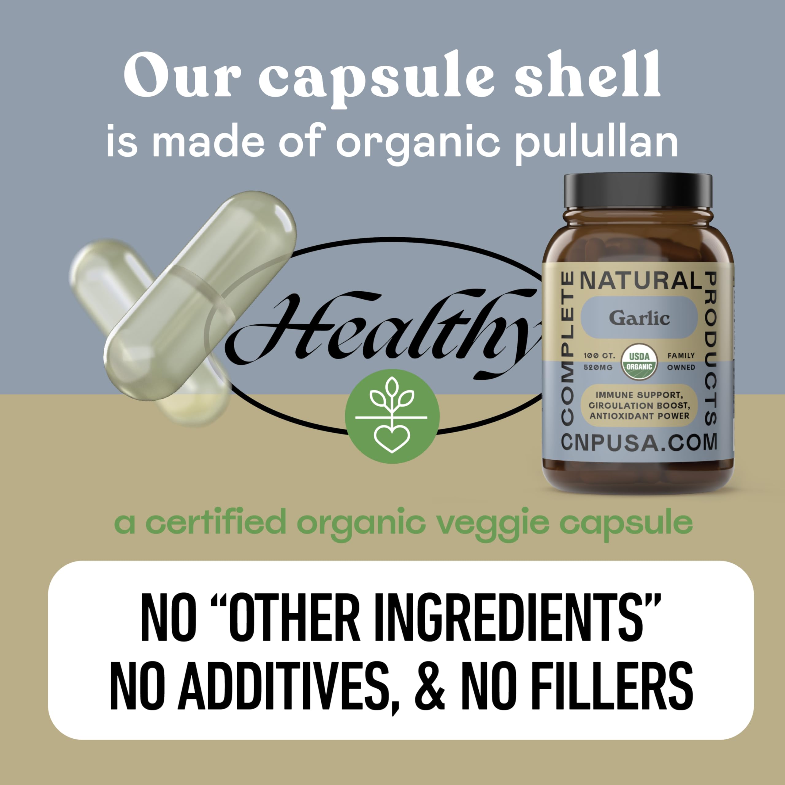Complete Natural Products Ajo Orgánico: uso diario para mantener hábitos simples y saludables.