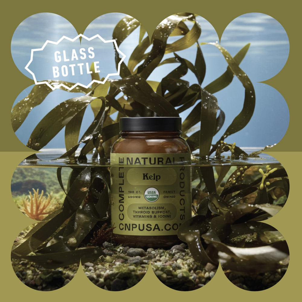 Complete Natural Products amber bottle with label emphasizing vegan-friendly certification.