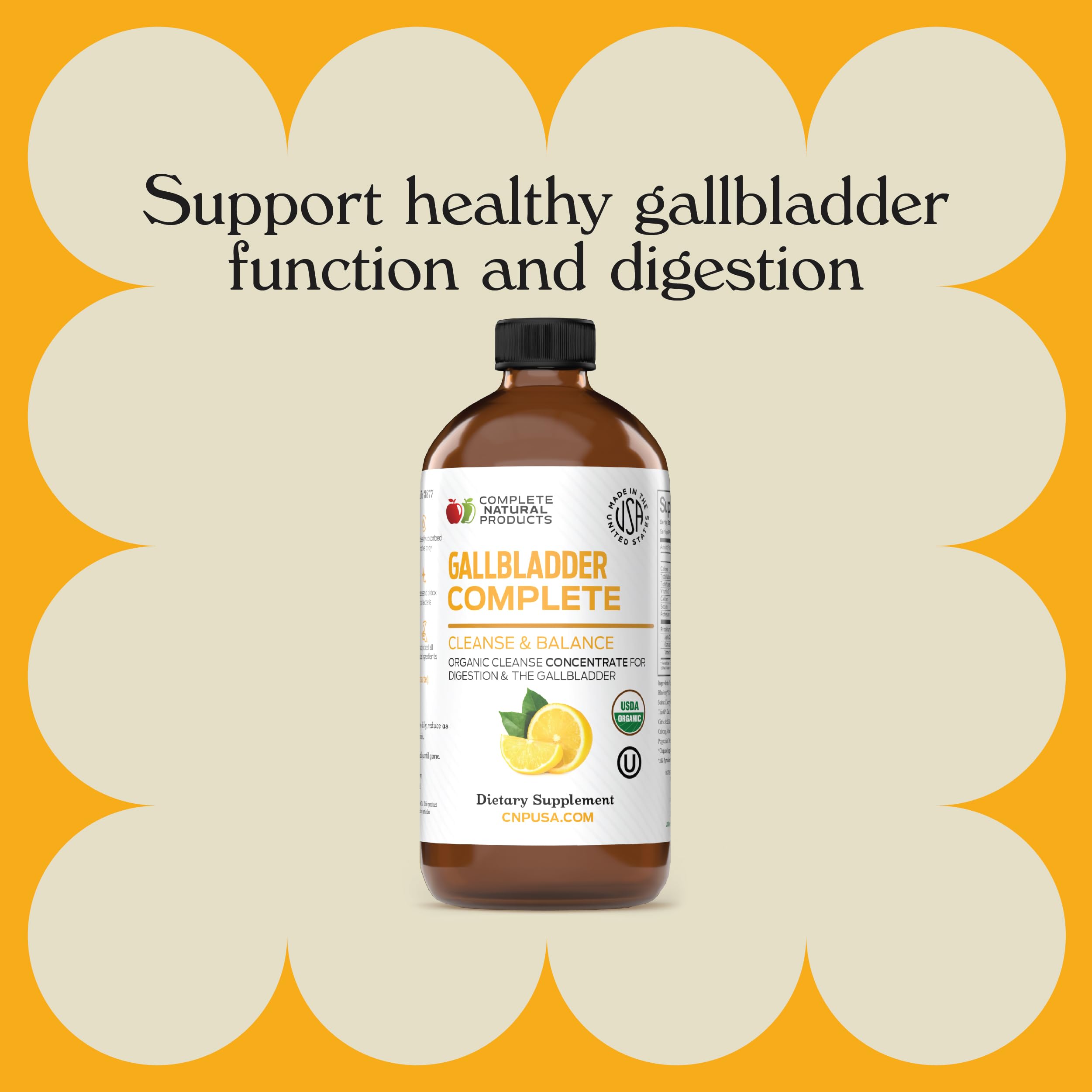 Complete Natural Products Chanca Piedra Turmeric Lemon Hibiscus blend—herbal trio promoting bile flow.