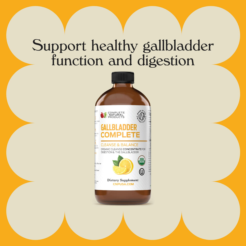 Complete Natural Products Chanca Piedra Turmeric Lemon Hibiscus blend—herbal trio promoting bile flow.