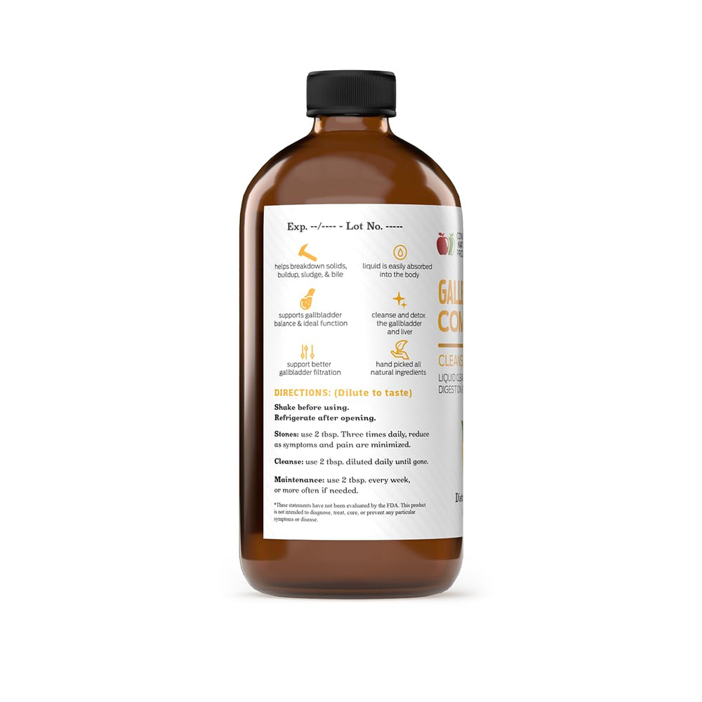 Complete Natural Products Gallbladder Complete label closeup—displays USDA Organic and OU Kosher seals.