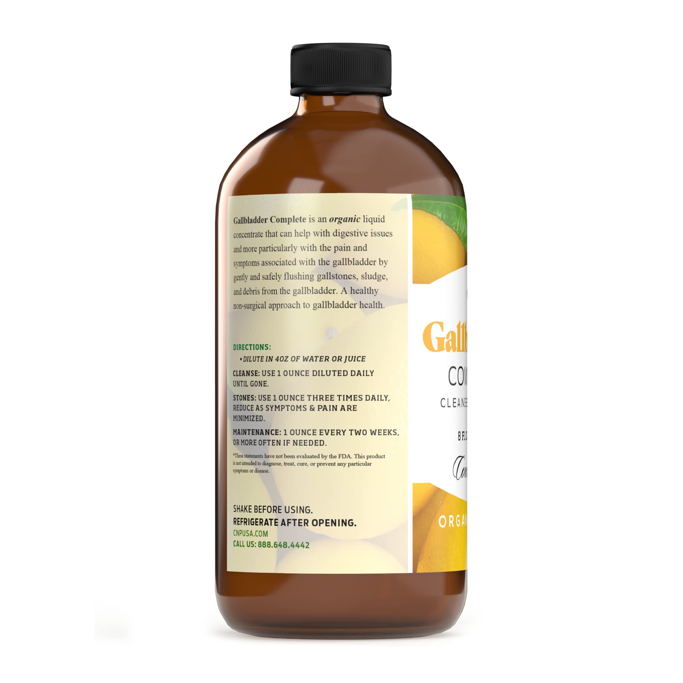 Complete Natural Products Gallbladder Complete liquid amber color ready to mix with water.