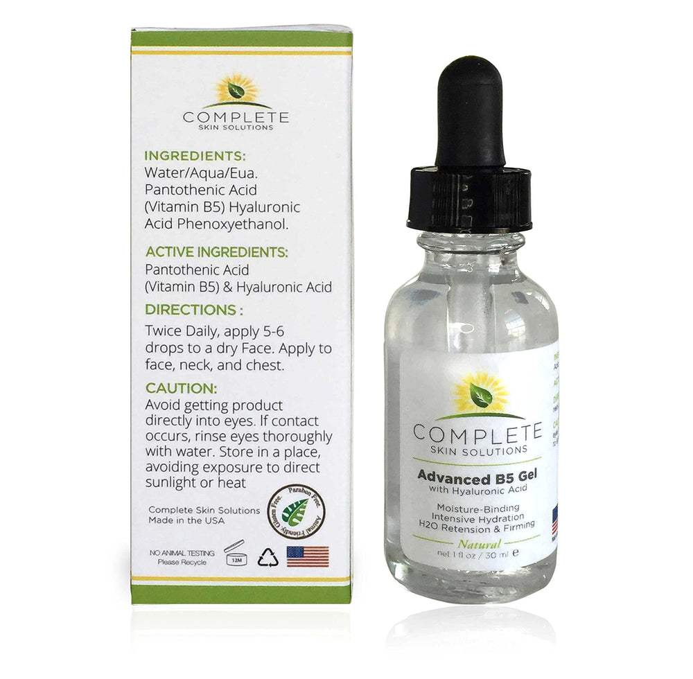 Complete Skin Solutions Advanced B5 Gel packaging highlighting USA-made quality