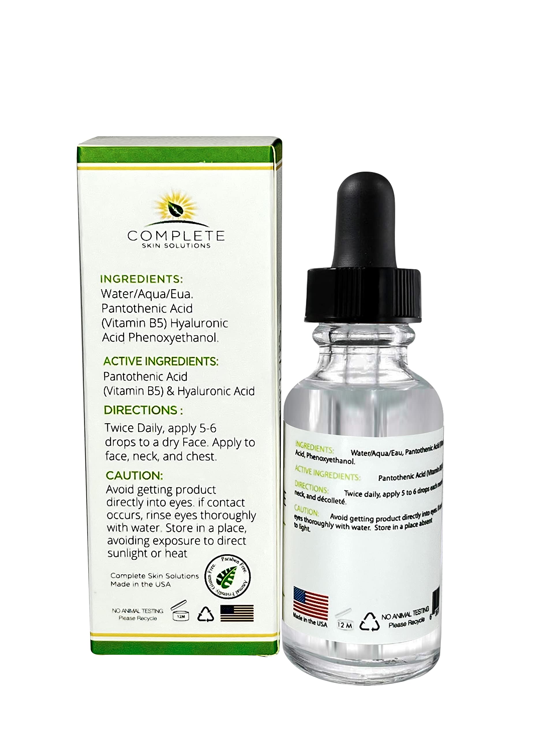 Complete Skin Solutions Advanced B5 Gel 1oz packaging and ingredients emphasis