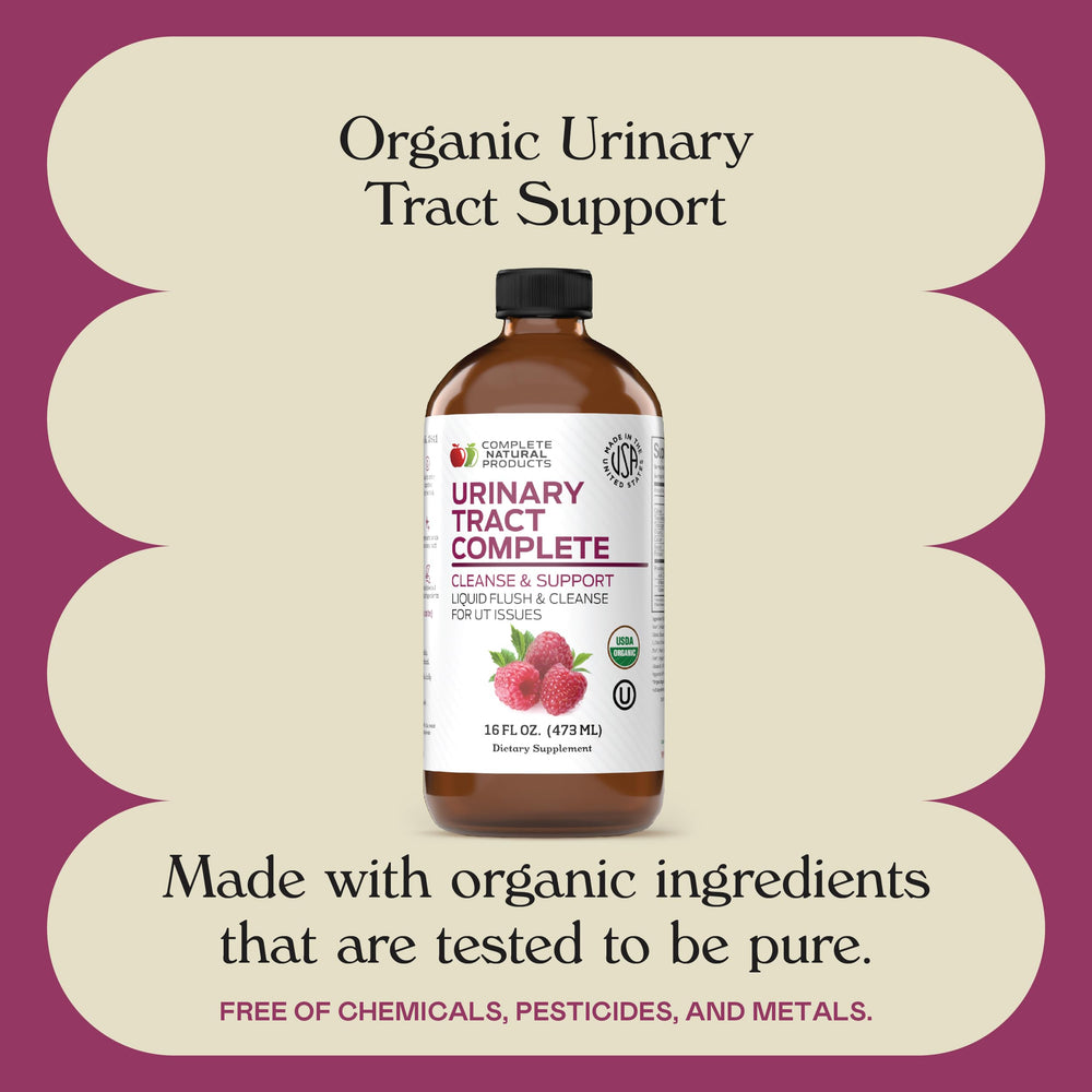 Complete Natural Urinary Tract Complete cranberry visual emphasizes natural extracts for flavor and color