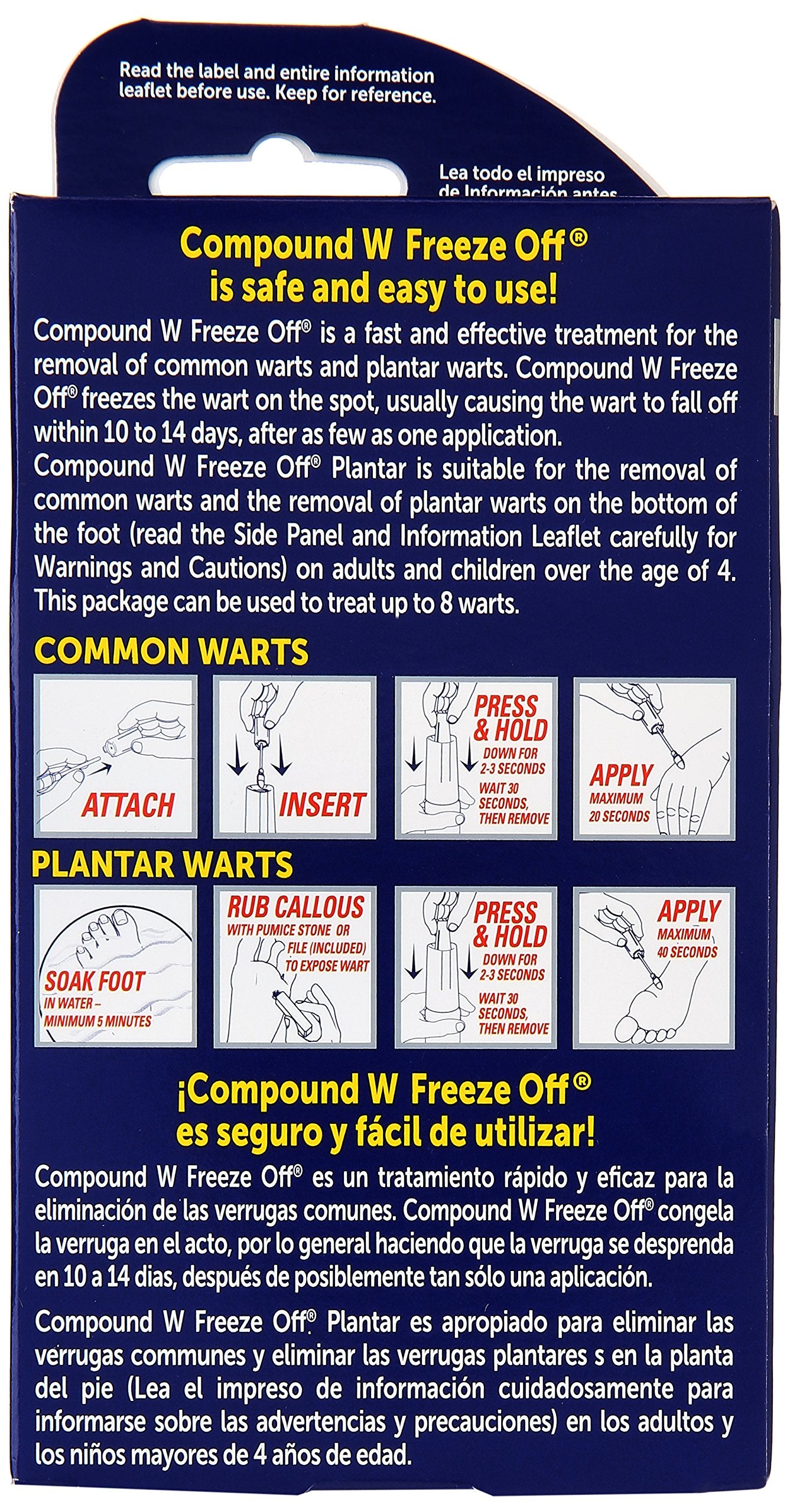 Compound W applicator close-up for precise, targeted wart treatment.