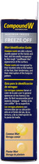 Front of Compound W Freeze Off kit box shown for at-home care.