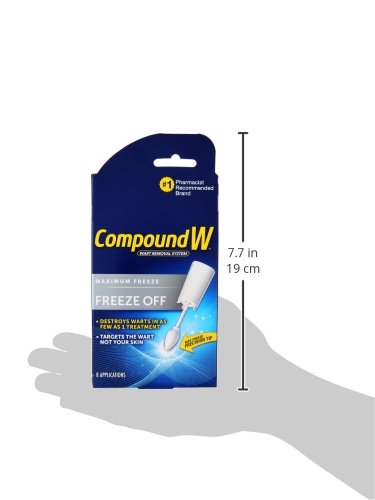 In-use application of Freeze Off liquid for at-home wart care.
