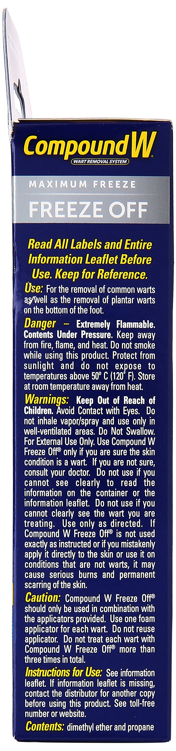 Instruction panel from Compound W kit demonstrates simple usage steps.