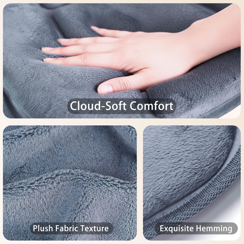 Comrelax full-body pad displayed on a chair, illustrating versatile use at home.