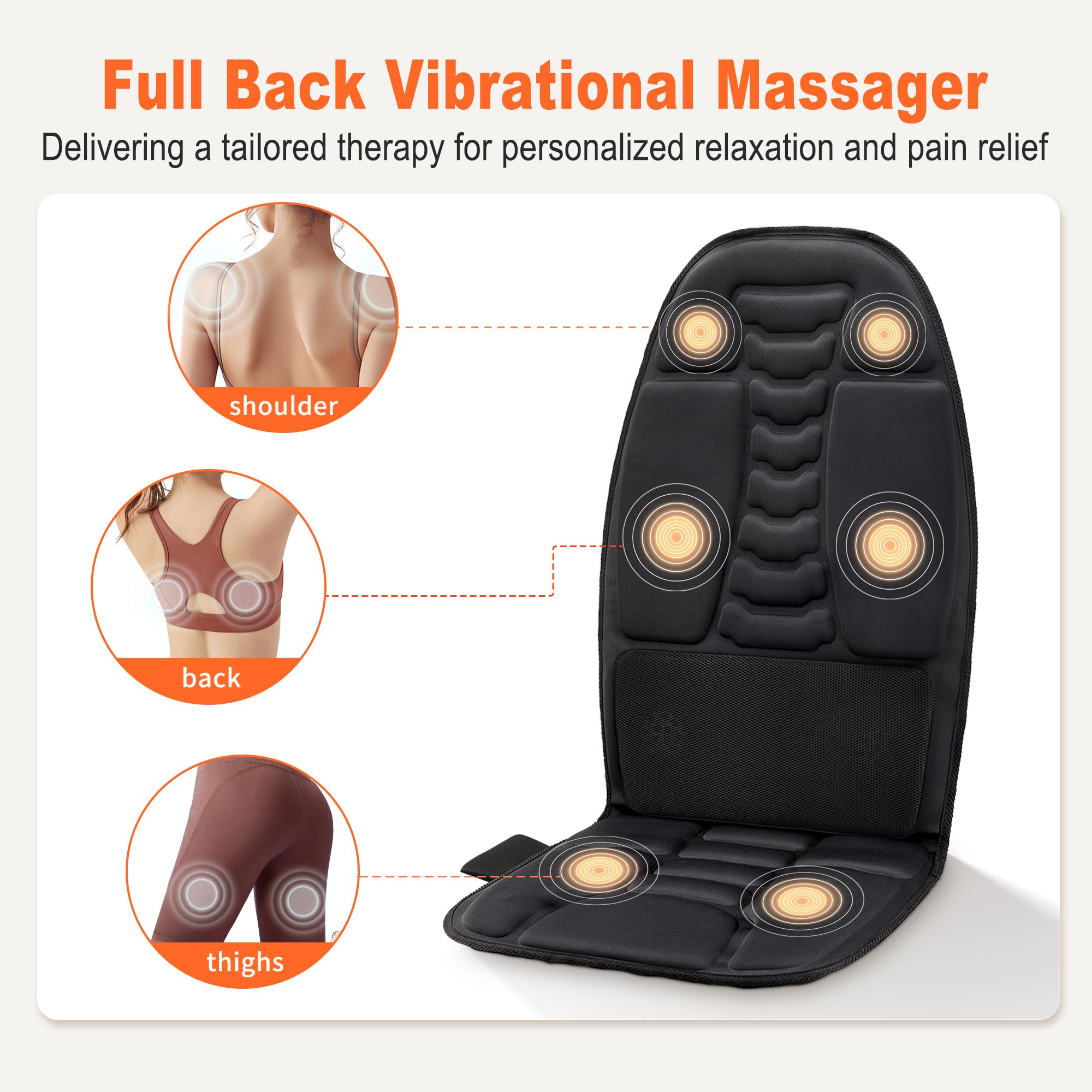 Comrelax chair massager cooling feature refreshing during long trips.