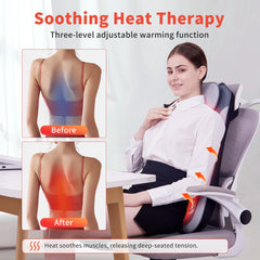 Comrelax cooling seat massager with dual fans for comfort.