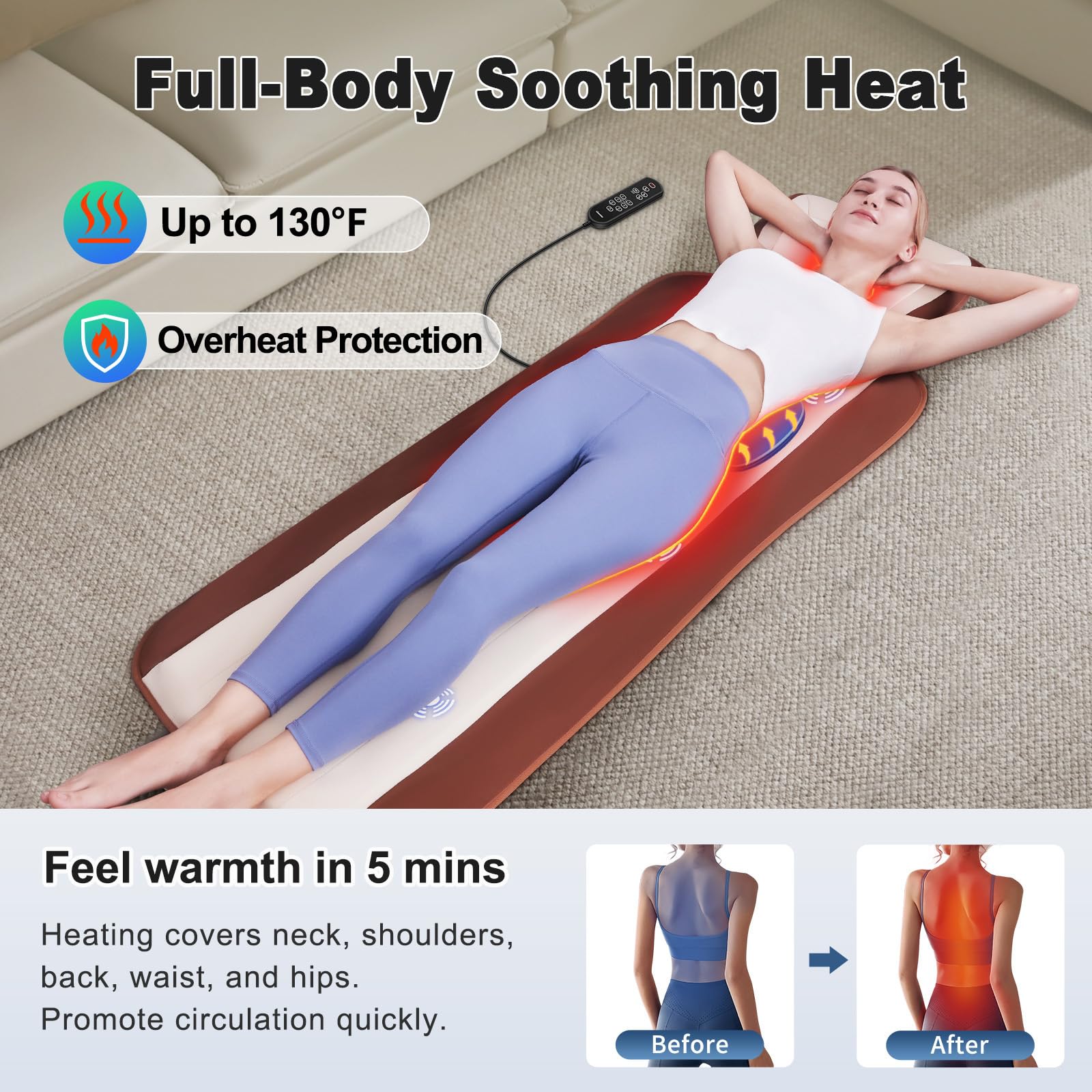 comrelax Foldable Massage Mat with Handle for easy portable use