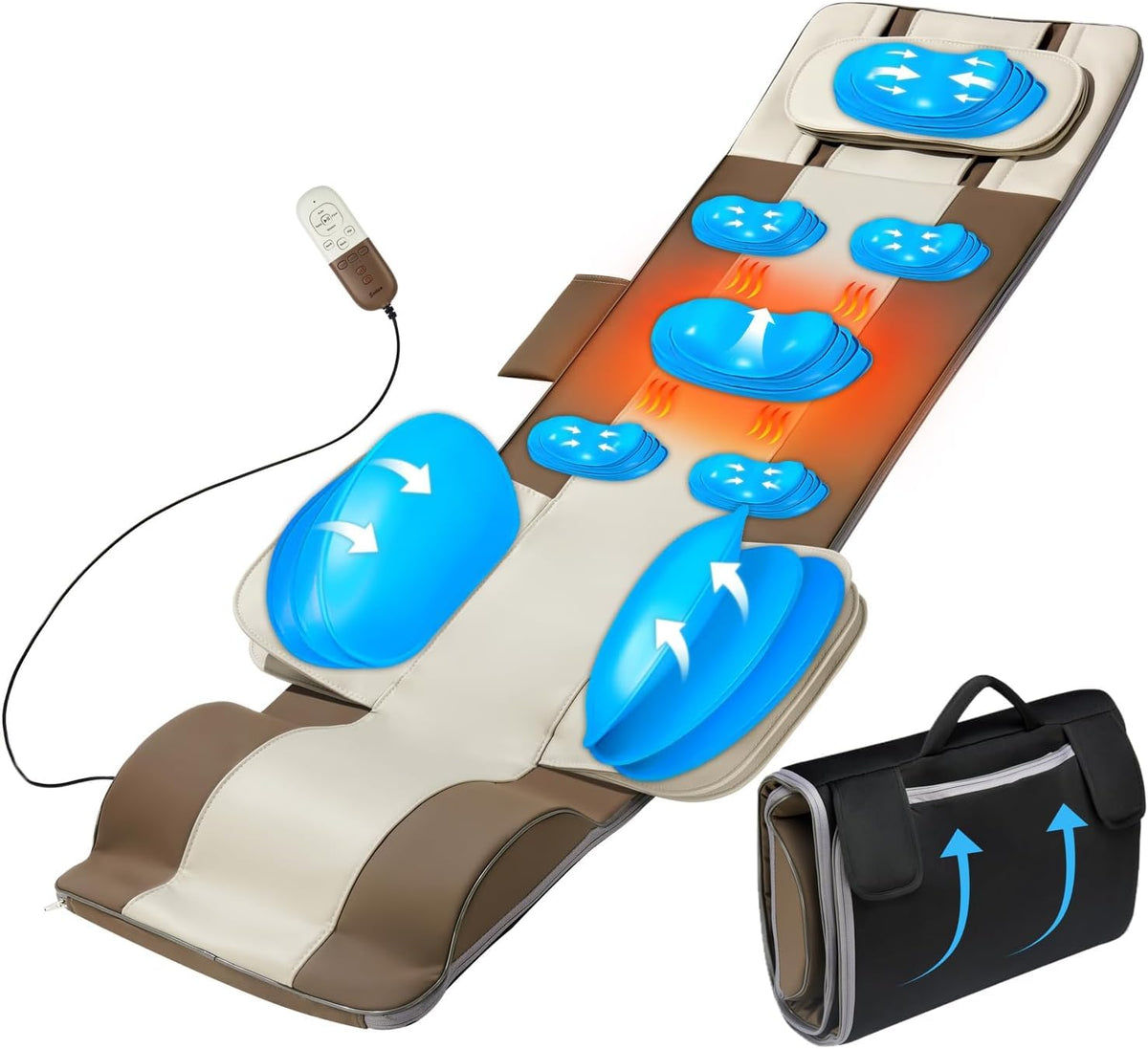 ComRelax full body massage mat with airbags for gentle stretching and relaxation.