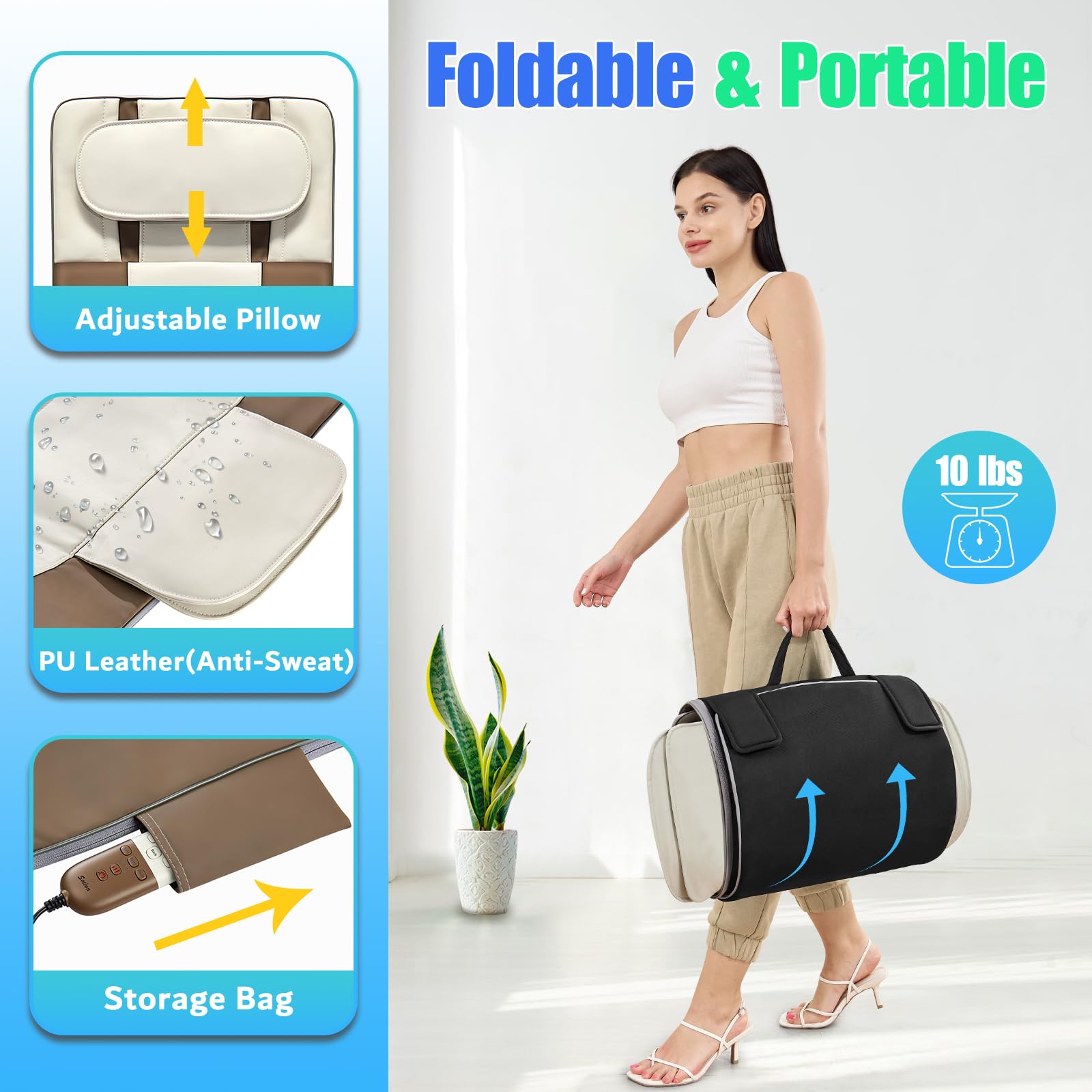 ComRelax compact foldable design with carry handle for easy portability.