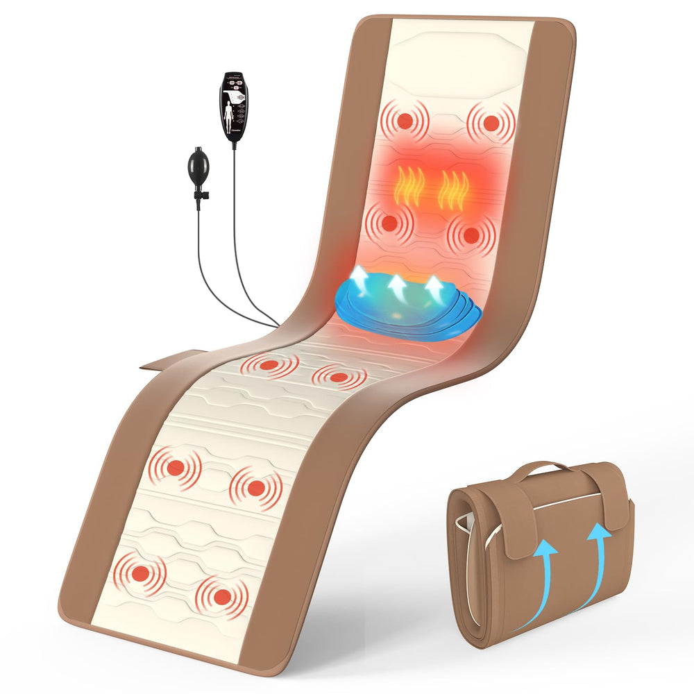 Comrelax full body massage mat with heat supports shoulders and back comfort.