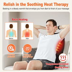 Comrelax full-body massage pad targets shoulders, back, and thighs for relaxation.