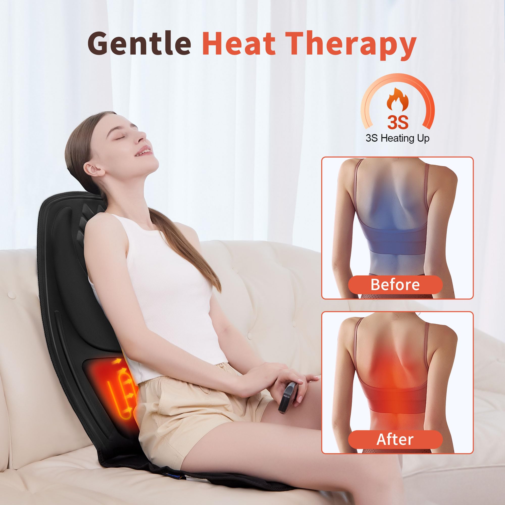 The comrelax waist heating pad adds gentle warmth for comfort.