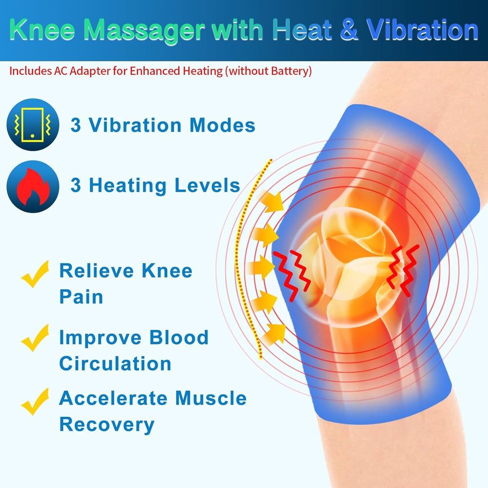 comrelax knee massager with three vibration modes for targeted muscle relaxation.