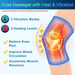 Comrelax knee massager dual vibration motors providing soothing deep tissue massage