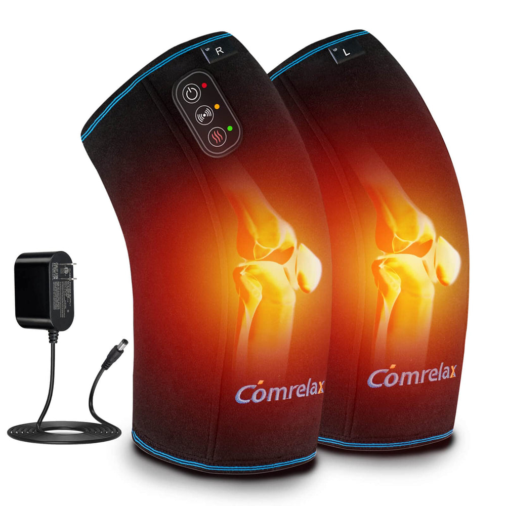 comrelax knee massager device delivering deep heat and soothing vibration for knee comfort.
