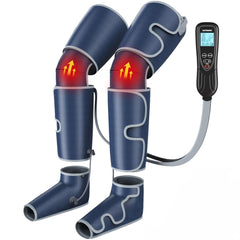 Comrelax leg massager front view with air compression for improved leg circulation.