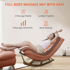 Comrelax lumbar traction design enhances lower back support with warming therapy.