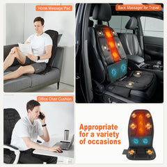 comrelax massage seat cushion cooling-system with built-in fans for refreshing comfort