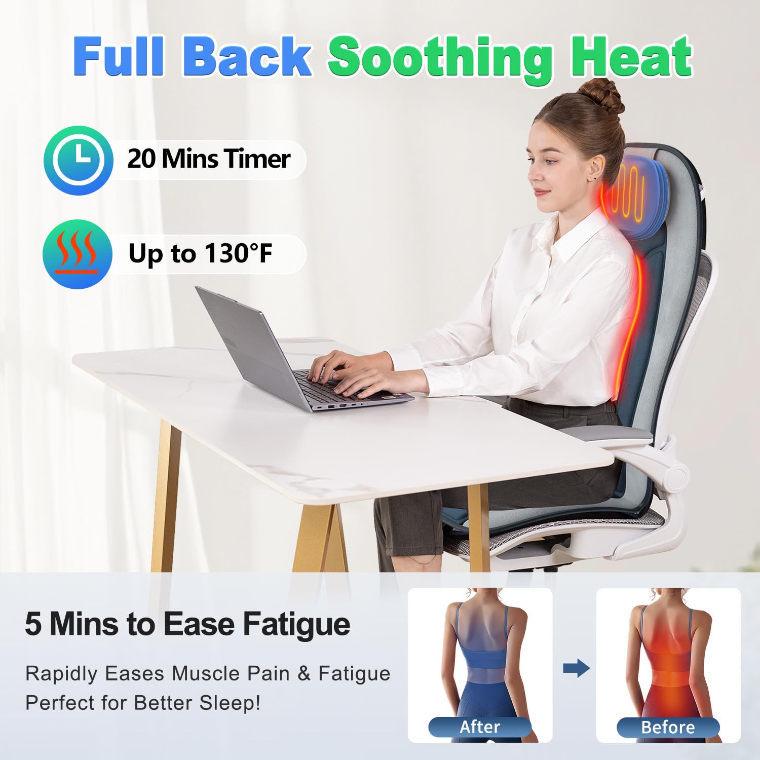 comrelax plush-cover soft-touch surface enhances comfort during sessions