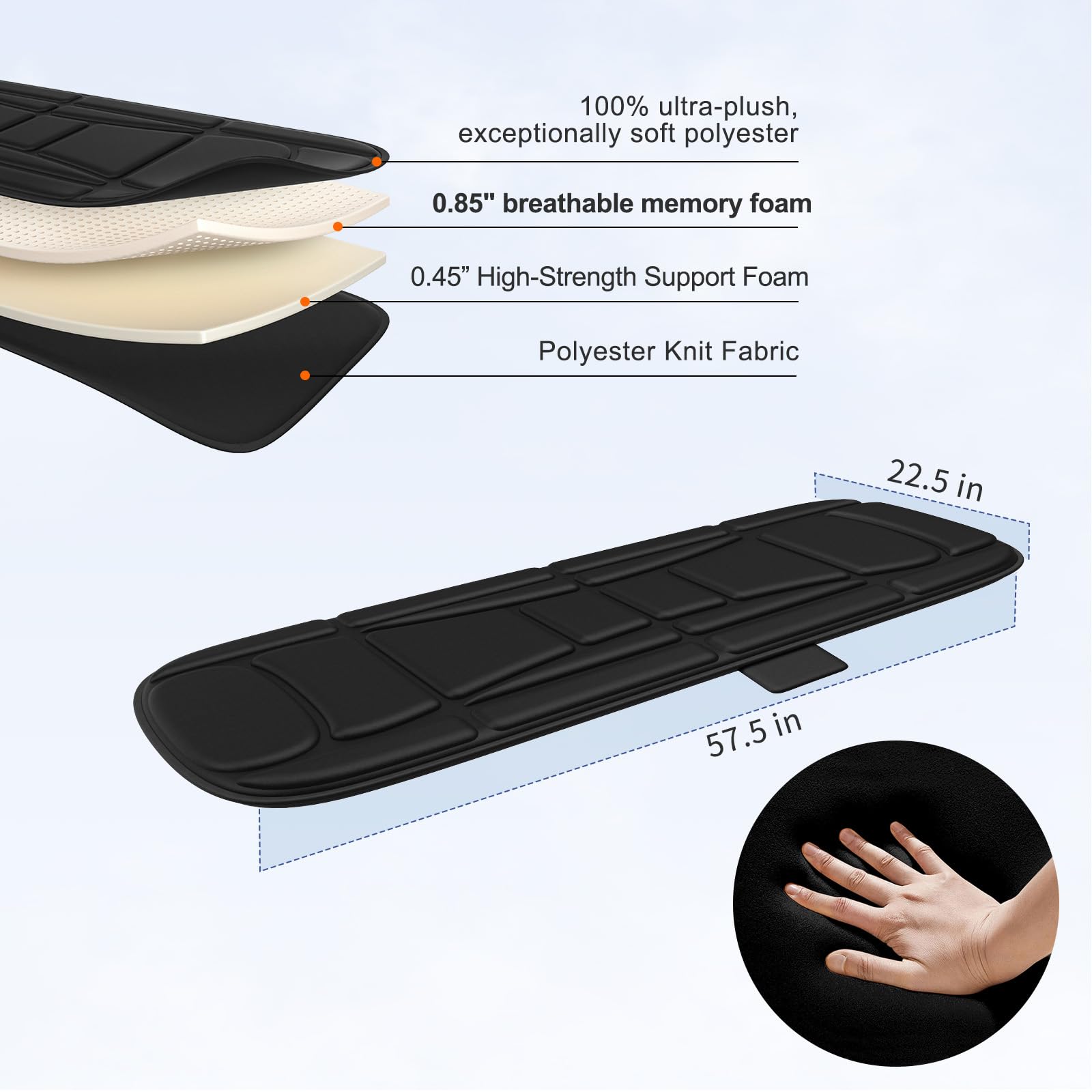 Comrelax portable handle design makes carrying to any room effortless.