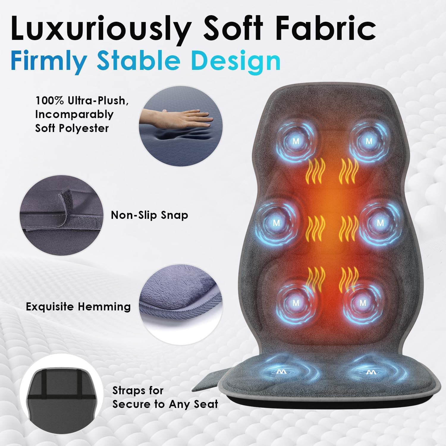 comrelax seat cushion 8 motors delivering full-body vibration for relaxed shoulders