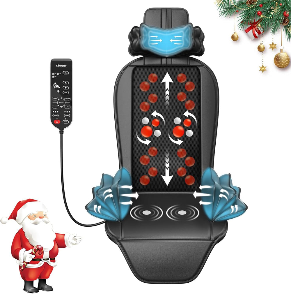 Comrelax Shiatsu massage cushion back massage nodes provide tension relief.