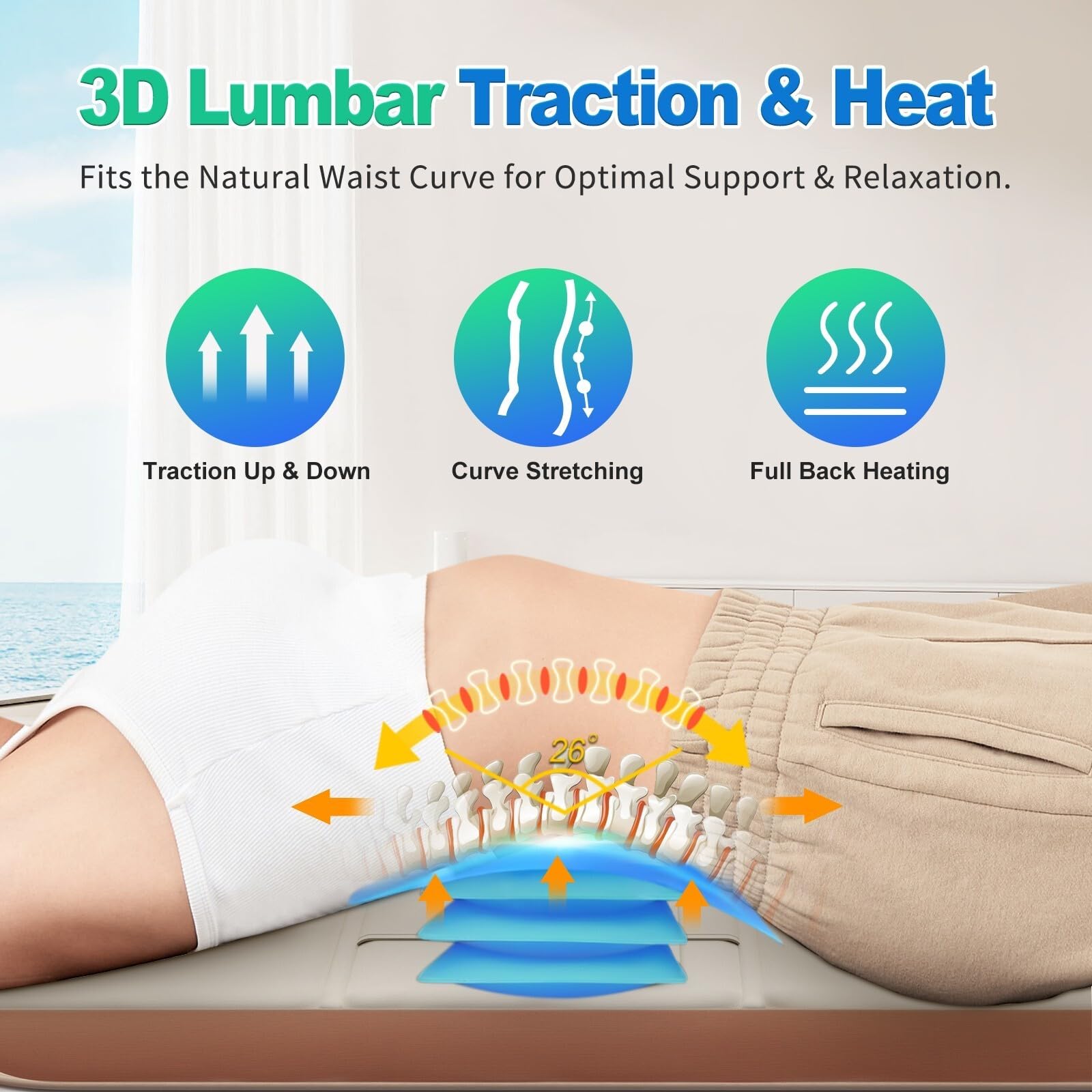 Comrelax six quiet motors ensuring peaceful sessions during use