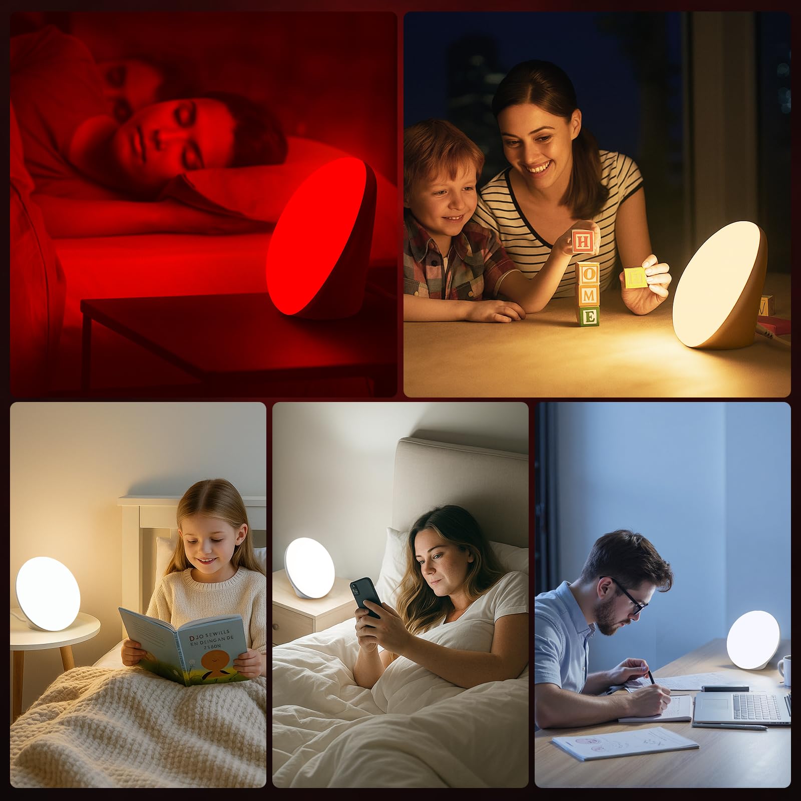 COMSYNC Light Therapy Lamp memory function recalls last brightness and color