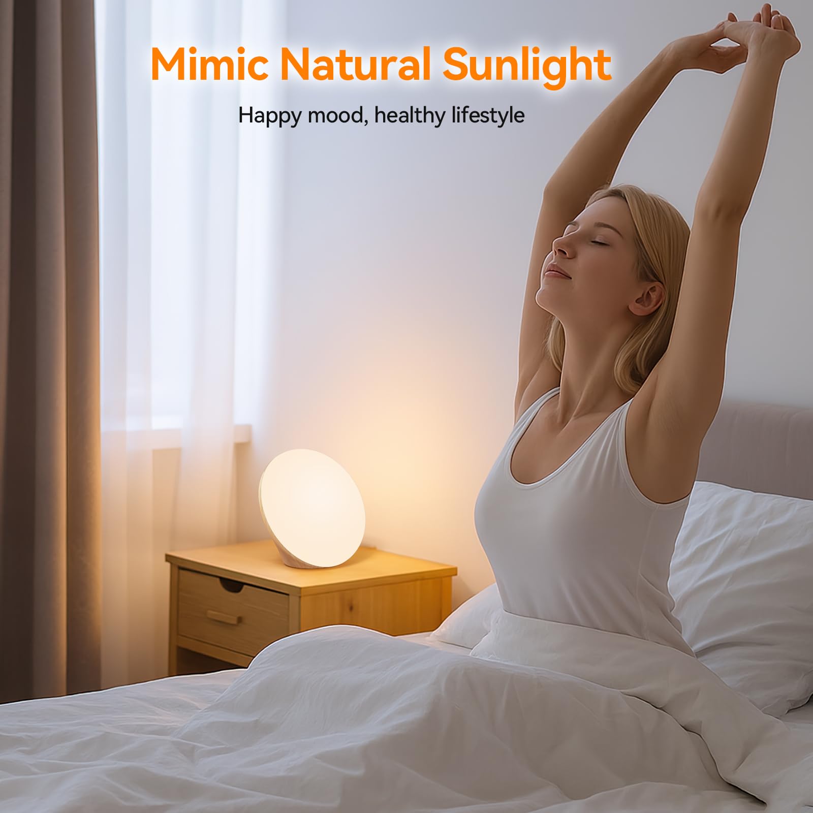 COMSYNC Light Therapy Lamp timer settings for customizable sessions