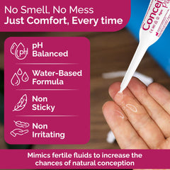 Conceive Plus Fertility Lubricant pre-filled applicator for discreet intimacy and TTC-friendly use