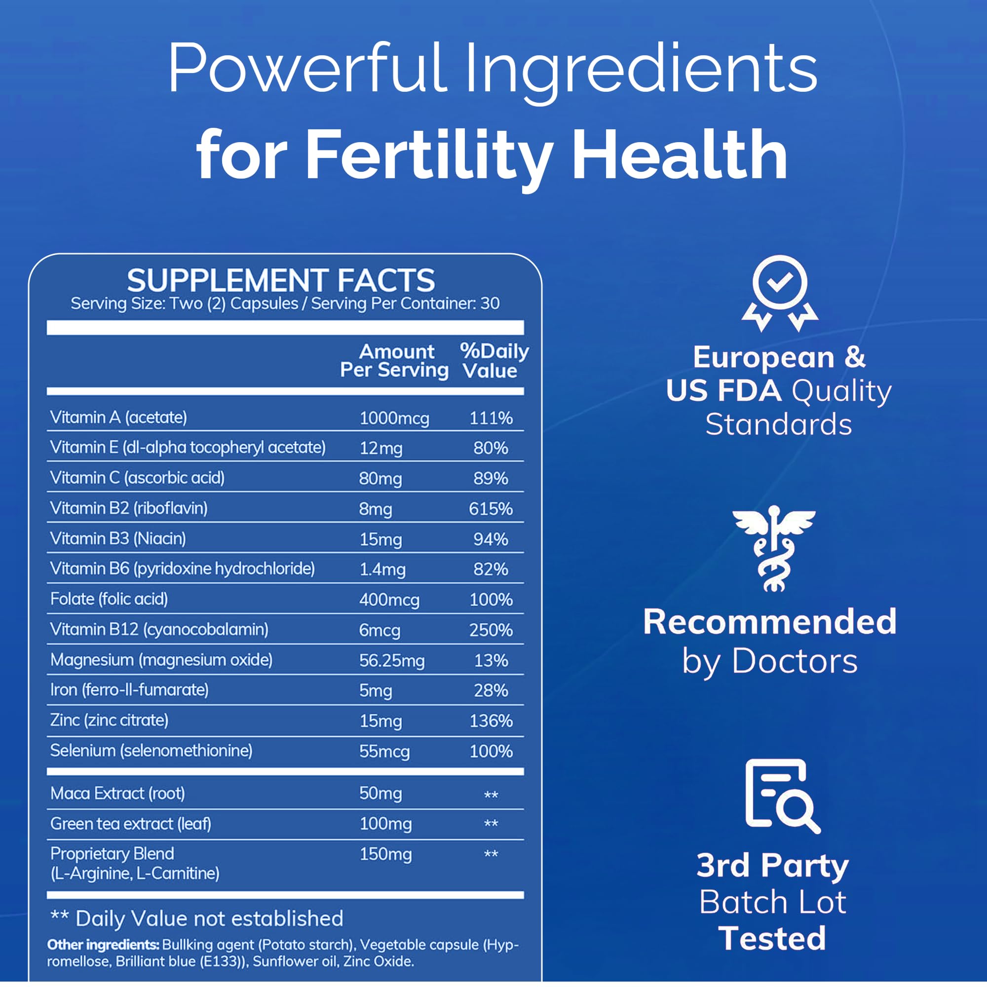 CONCEIVE PLUS ingredients panel highlighting L-Carnitine for sperm function