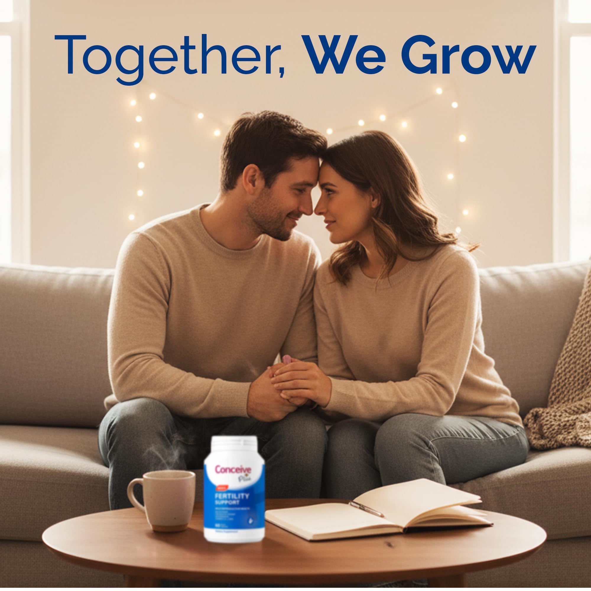 CONCEIVE PLUS shelf display featuring a convenient men's fertility supplement