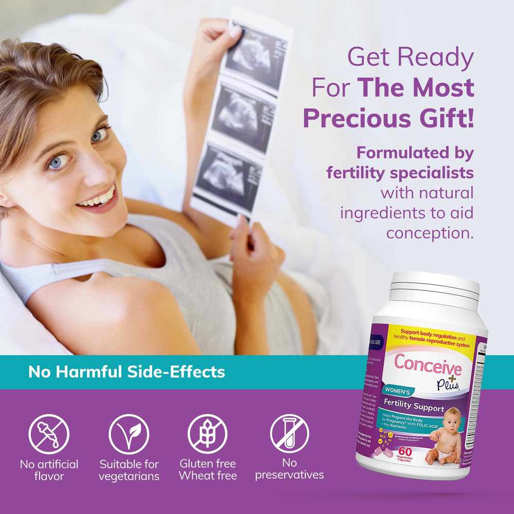 CONCEIVE PLUS capsules with a glass of water convey simple nightly routine.
