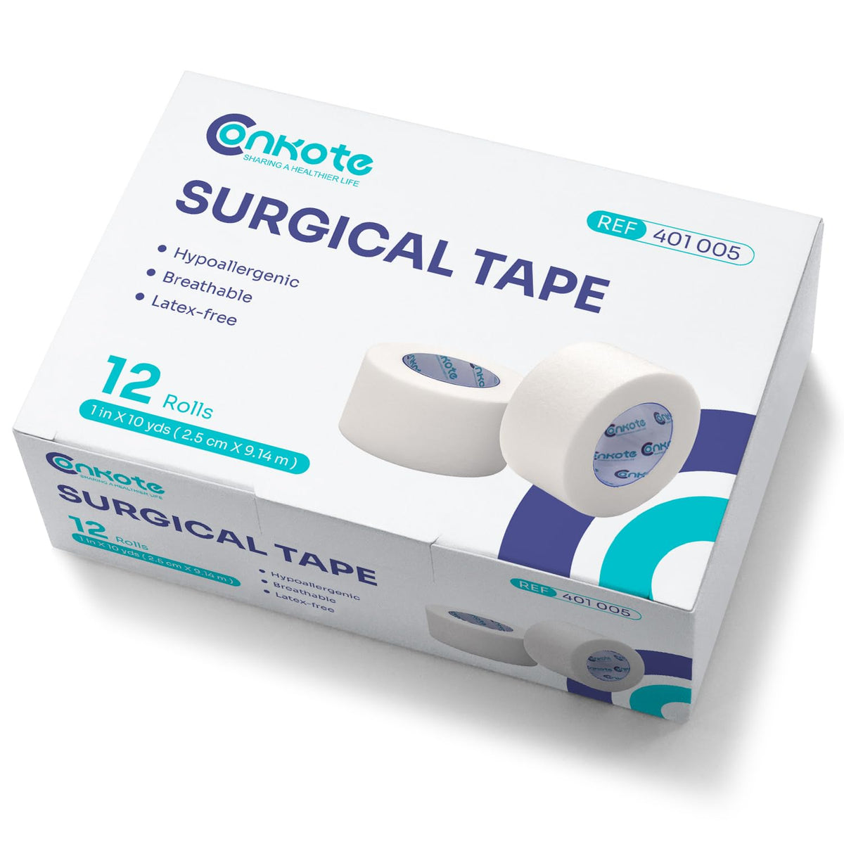 Conkote soft-paper surgical tape 1-inch roll provides gentle adhesion for dressings.