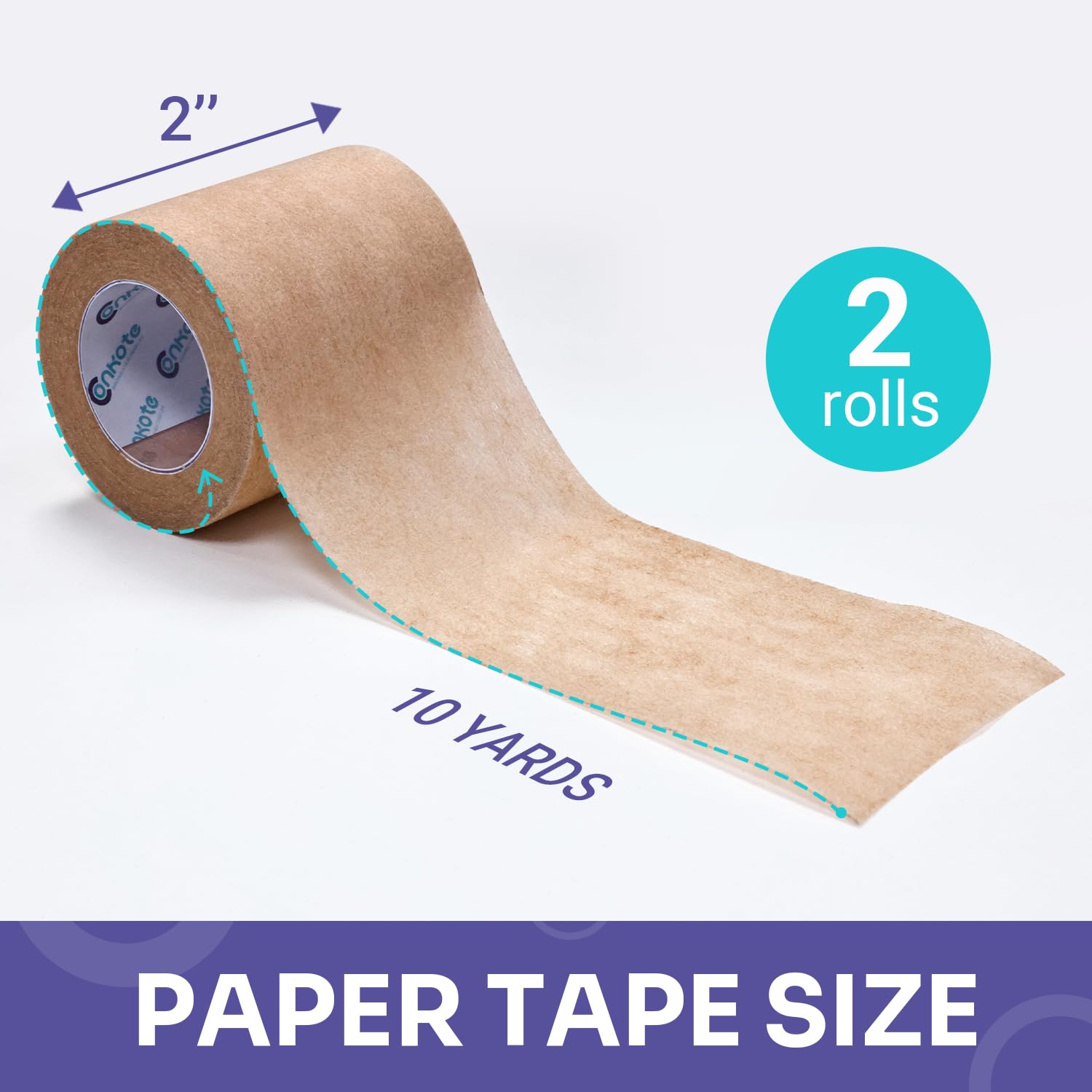 Close-up of breathable texture on Conkote tan paper tape.