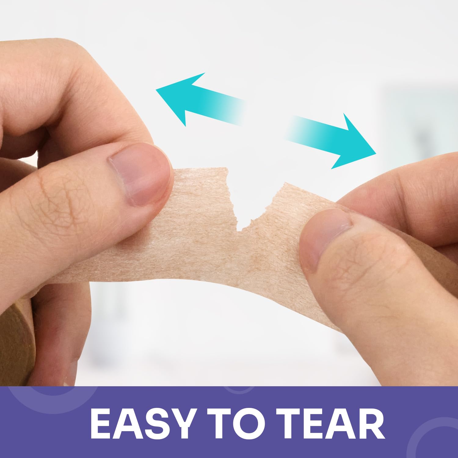 Conkote tan paper tape adheres softly to skin with easy tear.
