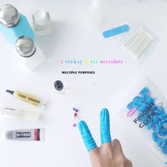CONOVOZON dedos de nitrilo desechables sin polvo, ideal para salones y uñas.