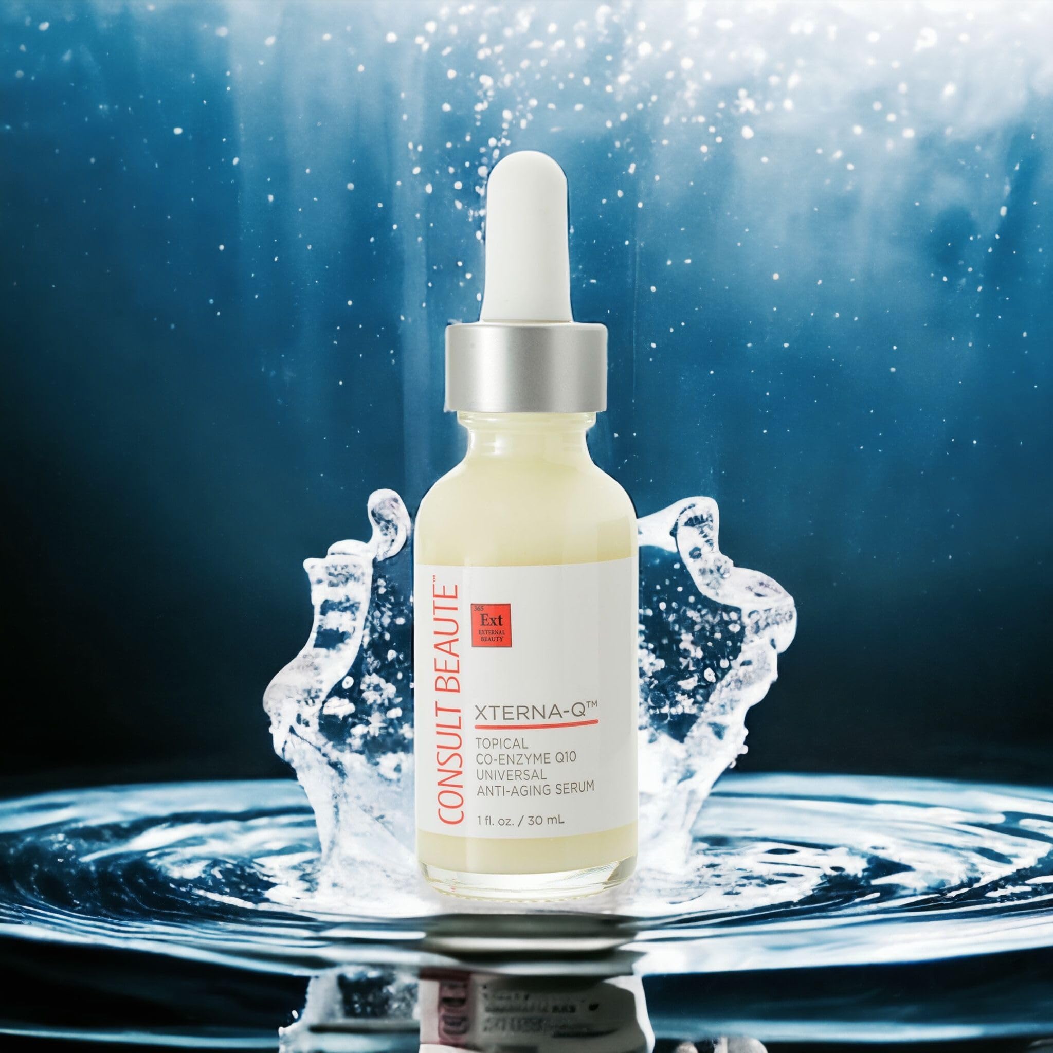 Lightweight serum texture shown for fast absorption on the skin.