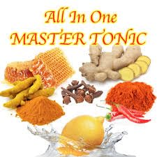 Content Household Master Tonic bottle pour, ideal for mixing into water or smoothies