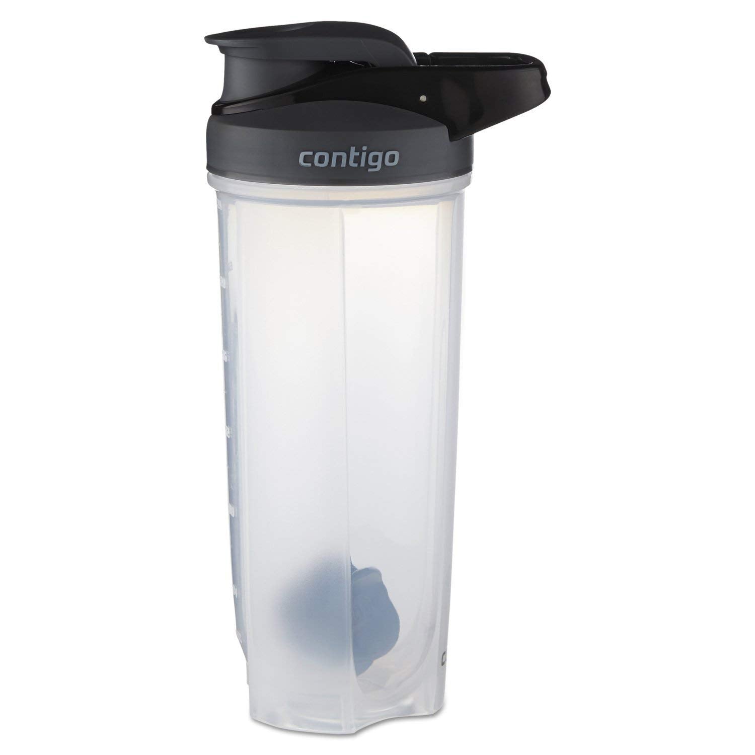 Contigo Shake & Go Fit bottle with snap lid for on-the-go, mess-free mixing.
