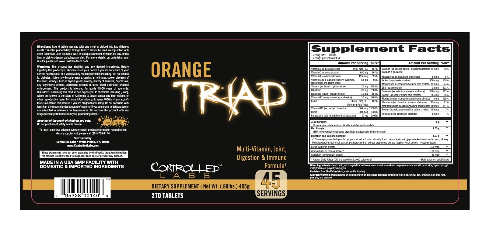 Controlled Labs Orange Triad daily use visual for workouts and recovery.