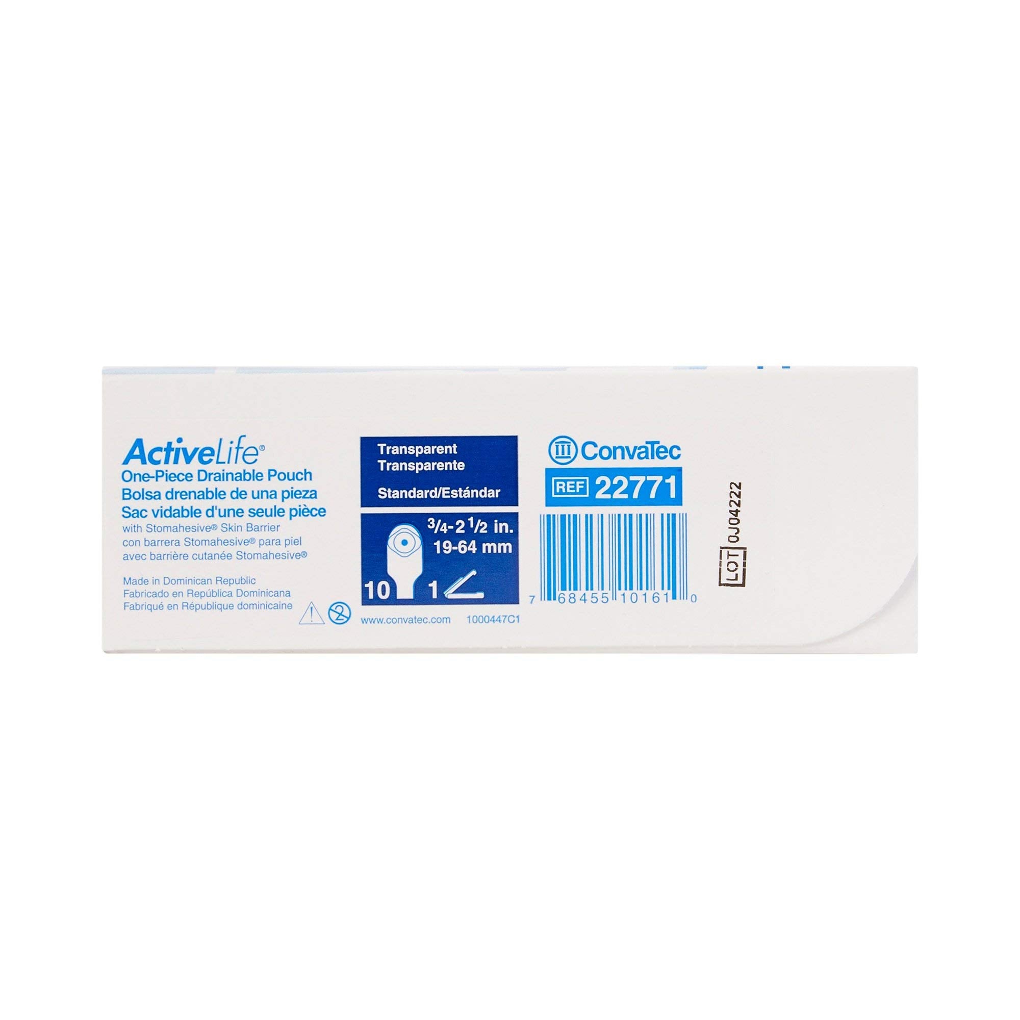 ConvaTec ActiveLife comfort panel and tape collar for discreet wear.