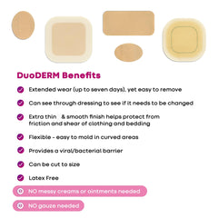 ConvaTec DuoDERM beige color dressing blends discreetly with skin