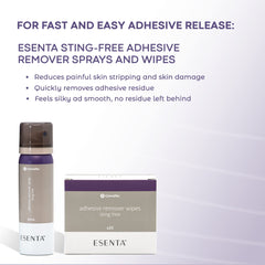 ConvaTec ESENTA latex-free label highlighting suitability for sensitive skin